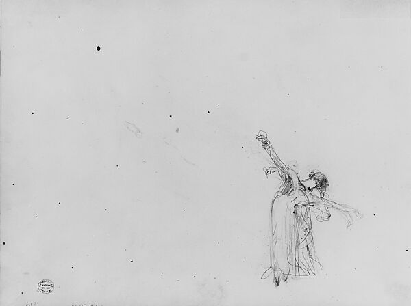 Spanish Dancers, John Singer Sargent (American, Florence 1856–1925 London), Graphite on off-white wove paper, American 