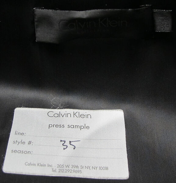 Ensemble, Calvin Klein, Inc. (American, founded 1968), wool, synthetic, silk, cotton, metal, American