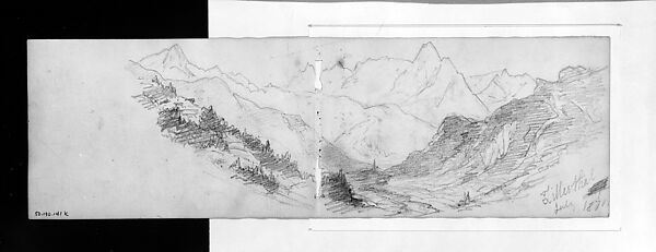 Zillerthal, John Singer Sargent (American, Florence 1856–1925 London), Graphite on off-white wove paper, American