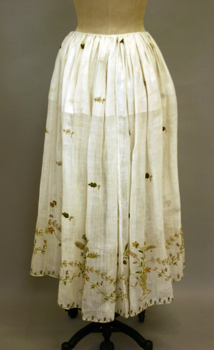 Skirt, linen, British