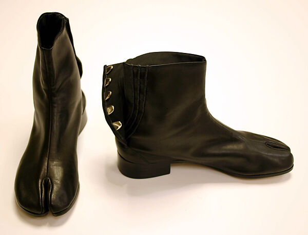 Boots, Maison Margiela (French, founded 1988), leather, metal, French 