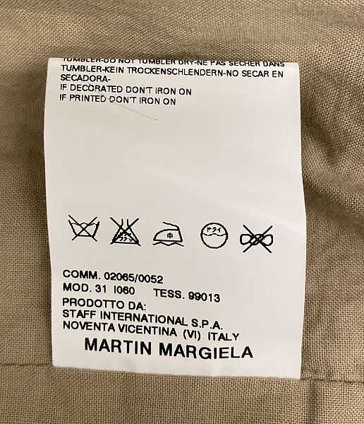 Trench coat, Maison Margiela (French, founded 1988), cotton, acetate, French