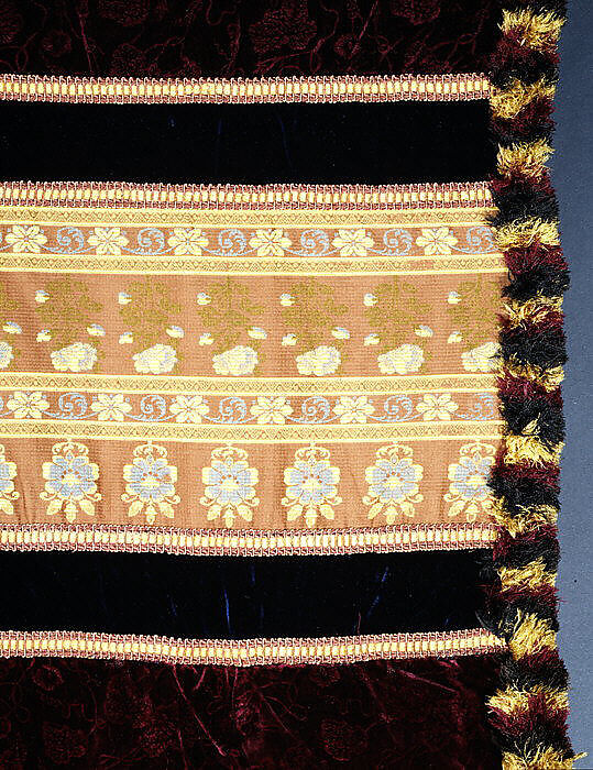 Portiere, Herter Brothers (German, active New York, 1864–1906), Silk velvet, cotton, wool, American