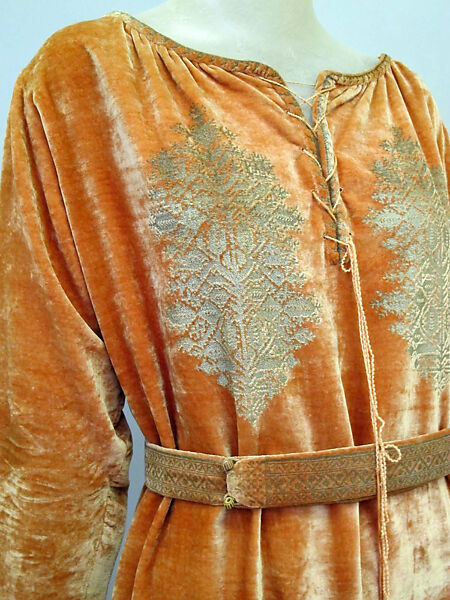 Dress, Fortuny (Italian, founded 1906), silk, metal, glass, Italian