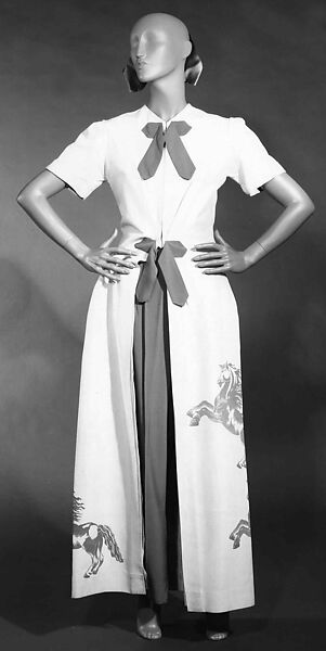 Lounging pajamas, Elizabeth Hawes (American, Ridgewood, New Jersey 1903–1971 New York), silk, American