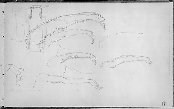 Arms of Javanese Dancers (from Sketchbook of Javanese Dancers), John Singer Sargent (American, Florence 1856–1925 London), Graphite on off-white wove paper, American 