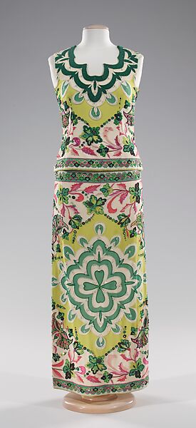 Evening dress, Emilio Pucci (Italian, Florence 1914–1992), silk, rhinestones, Italian 