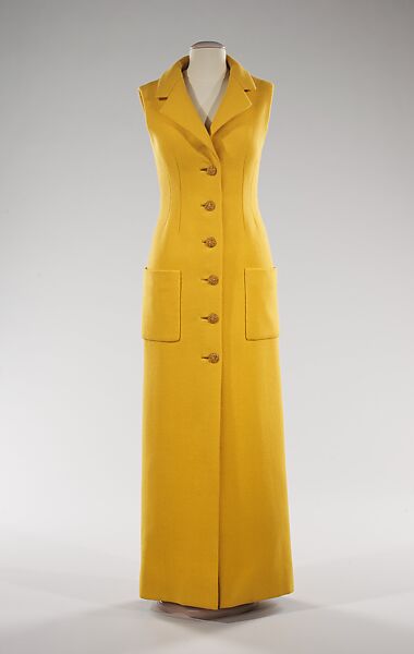 Evening coatdress, Norman Norell (American, Noblesville, Indiana 1900–1972 New York), wool, rhinestones, metal, American 