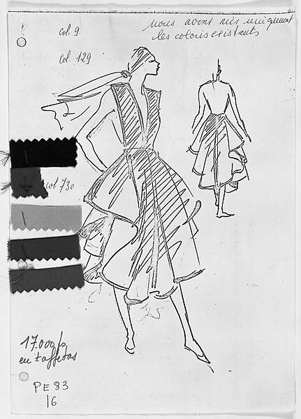 Cocktail ensemble, Madame Grès (Germaine Émilie Krebs) (French, Paris 1903–1993 Var region), silk, French