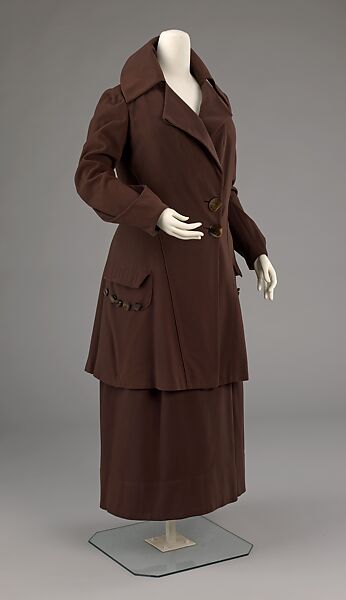 Walking suit, Redfern (1847–1940), wool, British 
