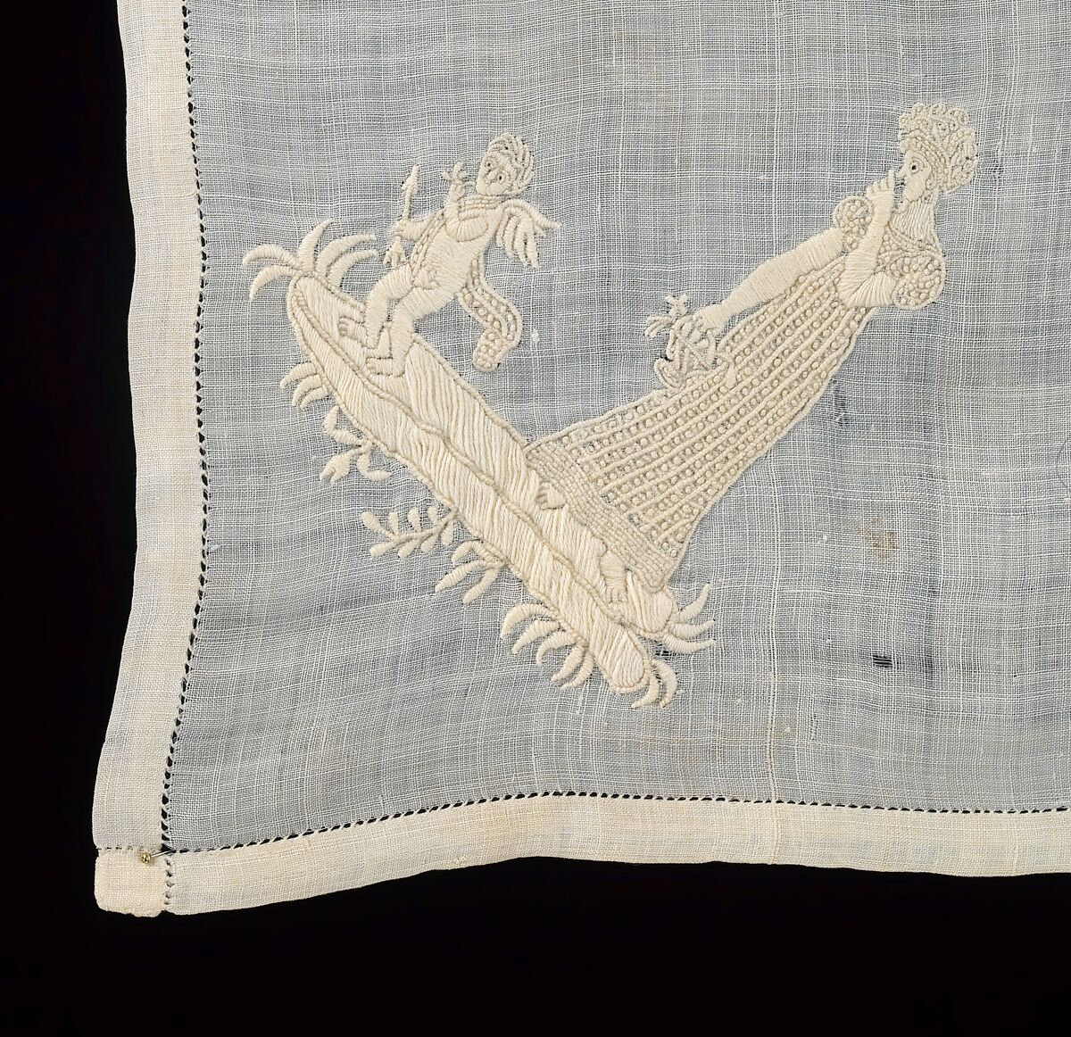 Handkerchief, linen, French