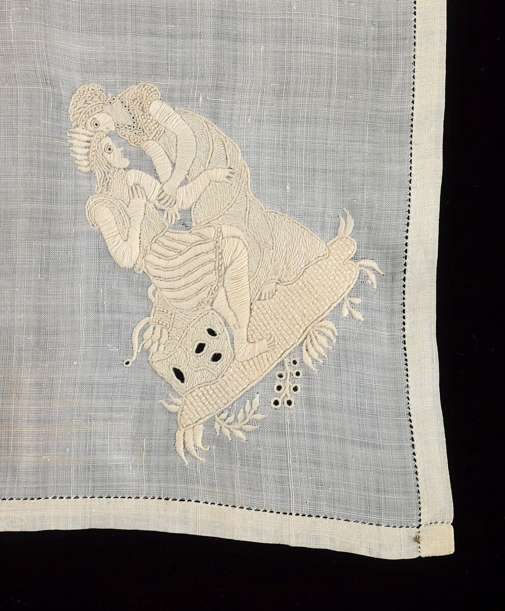 Handkerchief, linen, French 