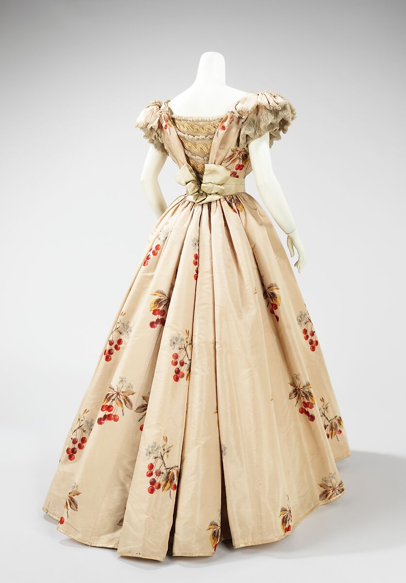 Evening dress, House of Worth (French, 1858–1956), silk, rhinestones, French