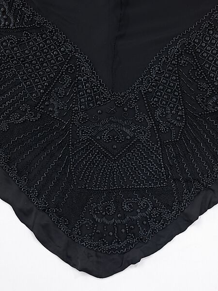 Mourning dress, Charlotte Duclos (French, active ca. 1906–20), silk, jet, glass, French