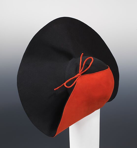 Hat, Sally Victor (American, 1905–1977), wool, leather, American