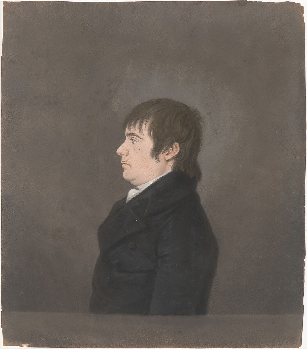 Peter LaBagh, Follower of James Sharples (ca. 1751–1811), Pastel, black and red chalk on toned (now oxidized) wove paper, American 