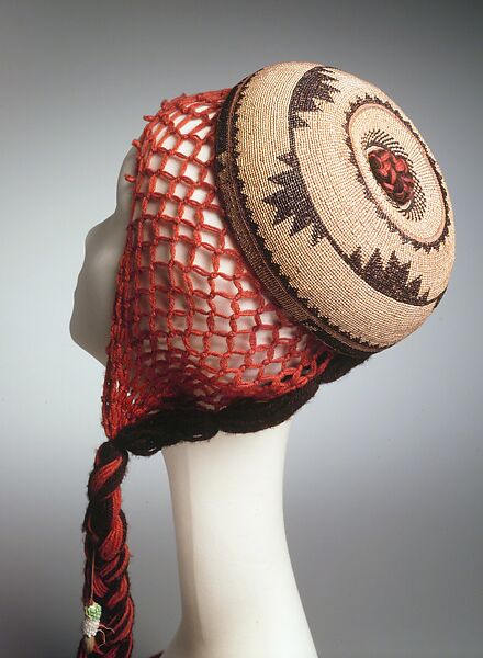 Hat, Sally Victor (American, 1905–1977), straw, wool, beads, fur, leather, bone, American