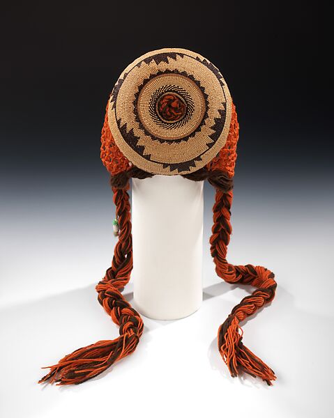 Hat, Sally Victor (American, 1905–1977), straw, wool, beads, fur, leather, bone, American