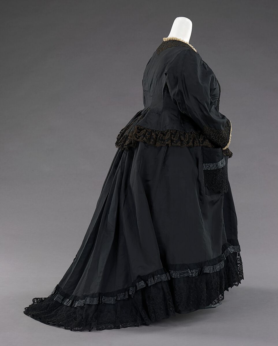 Mourning dress, silk, British