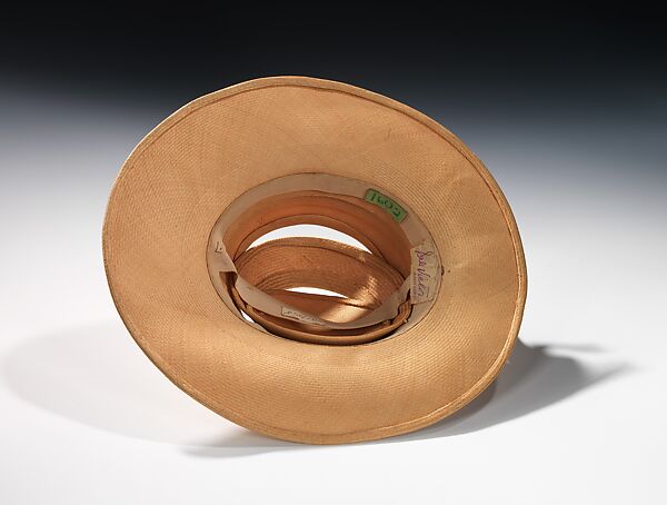 Hat, Sally Victor (American, 1905–1977), straw, silk, American