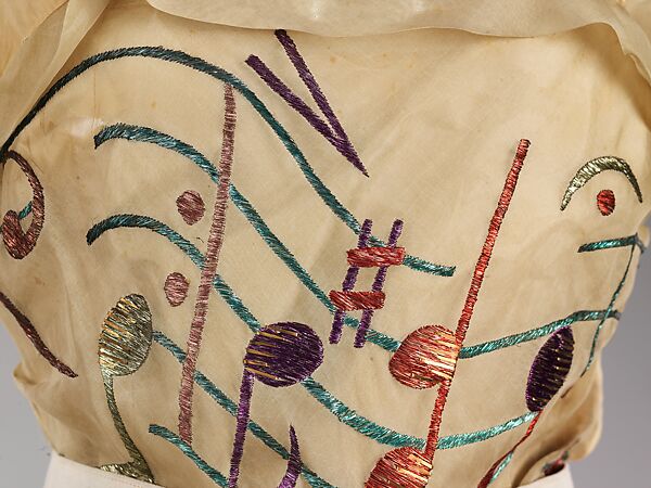 Evening dress, Elsa Schiaparelli (Italian, 1890–1973), silk, leather, plastic, metal, French