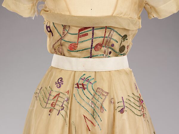 Evening dress, Elsa Schiaparelli (Italian, 1890–1973), silk, leather, plastic, metal, French