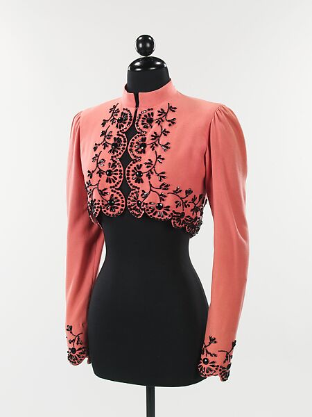 Ensemble, Elsa Schiaparelli (Italian, 1890–1973), wool, beads, French