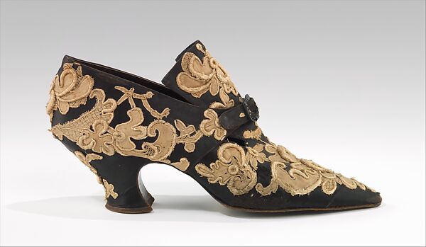 Evening shoes, Pierre Yantorny (Italian, 1874–1936), silk, metal, jet, French 