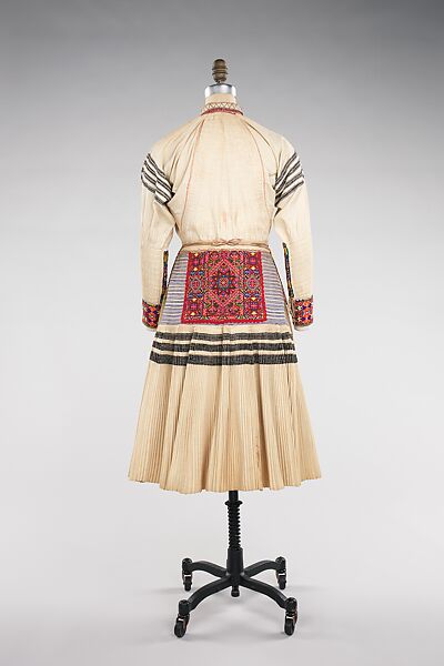 Ensemble, cotton, silk, Croatian