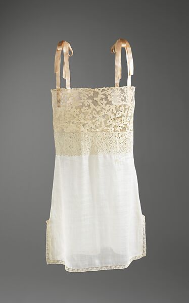 Chemise, linen, cotton, silk, French 