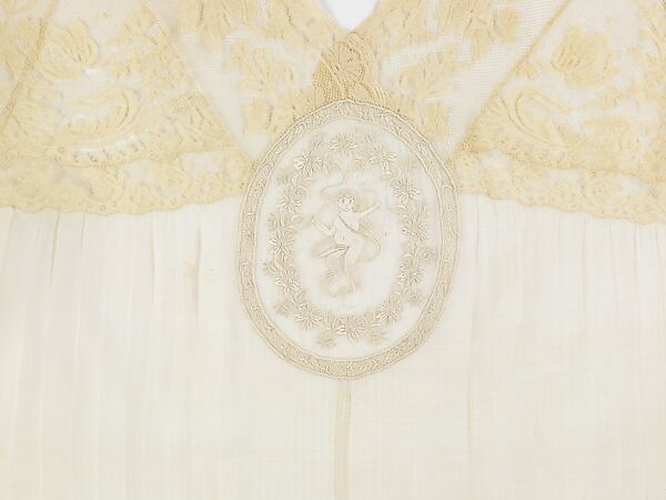 Nightgown, cotton, linen, French