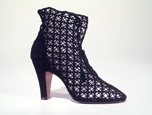 "Booty", Salvatore Ferragamo (Italian, 1898–1960), leather, cotton, Italian