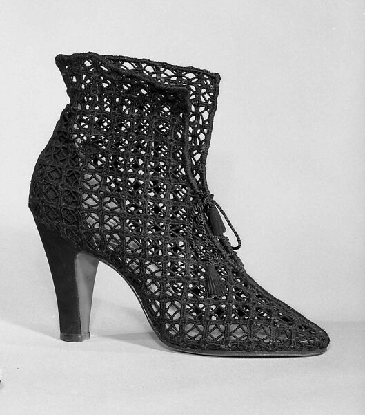 "Booty", Salvatore Ferragamo (Italian, 1898–1960), leather, cotton, Italian