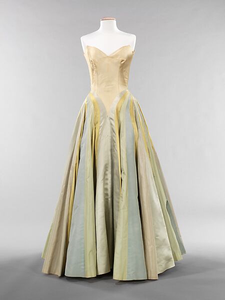 Ribbon, Charles James (American, born Great Britain, 1906–1978), rayon/wool, silk, American 