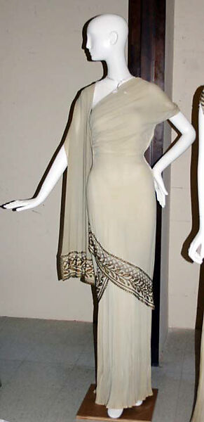 Evening dress, Madame Eta Hentz (American, born Hungary, 1895–1986), rayon, beads, American