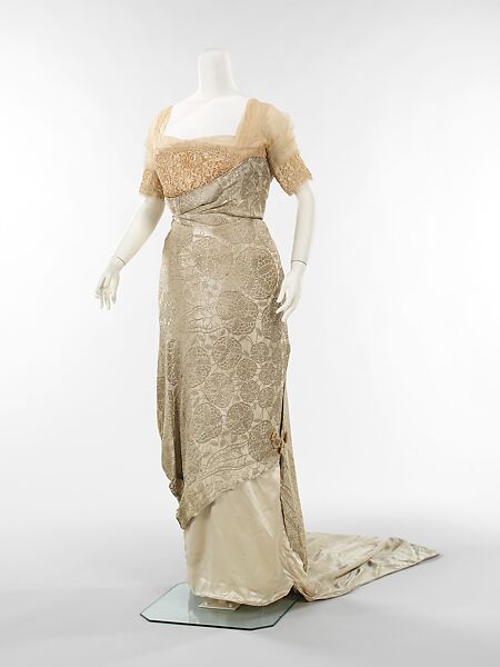 Evening dress, Callot Soeurs (French, active 1895–1937), silk, metal, French 