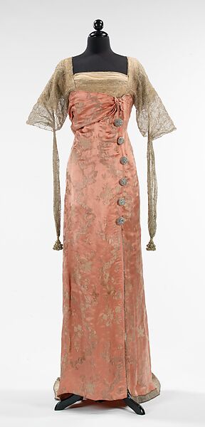 Evening dress, Callot Soeurs (French, active 1895–1937), silk, metal, rhinestones, French 