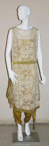 Evening ensemble, Attributed to Callot Soeurs (French, active 1895–1937), silk, metal, French