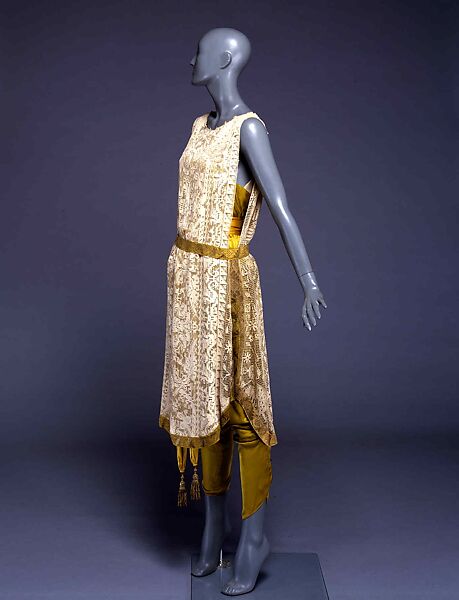 Evening ensemble, Attributed to Callot Soeurs (French, active 1895–1937), silk, metal, French