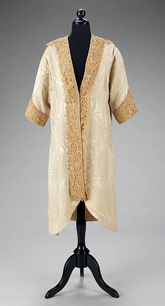 Evening coat, Attributed to Callot Soeurs (French, active 1895–1937), silk, linen, French 