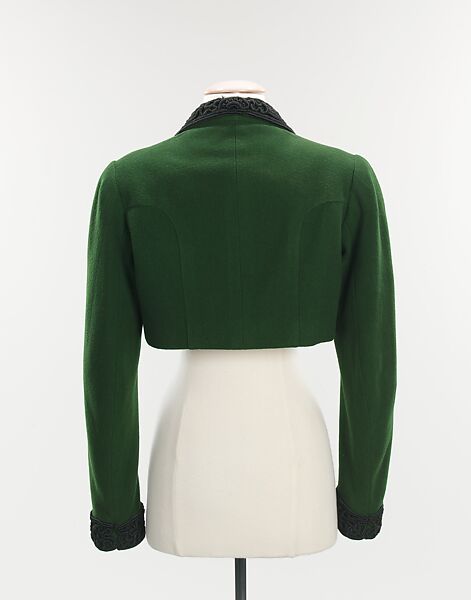 Jacket, Schiaparelli (French, founded 1927), wool, silk, ceramic, French