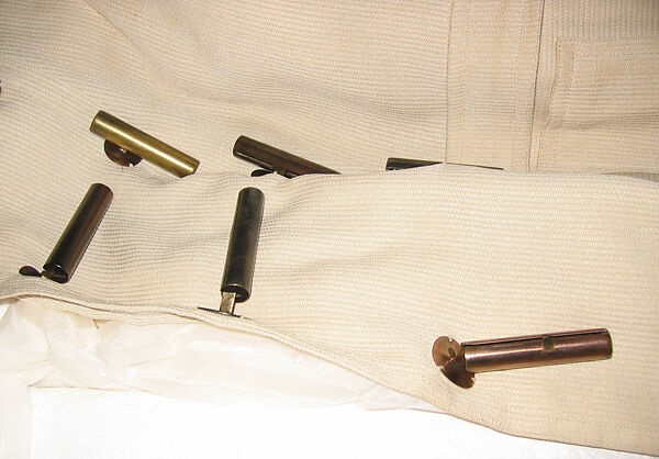 Coat, Schiaparelli (French, founded 1927), cotton, metal, French