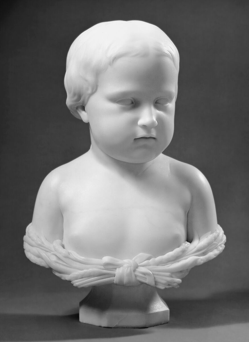 Infant Ceres, Erastus Dow Palmer (American, Pompey, New York 1817–1904 Albany, New York), Marble, American 