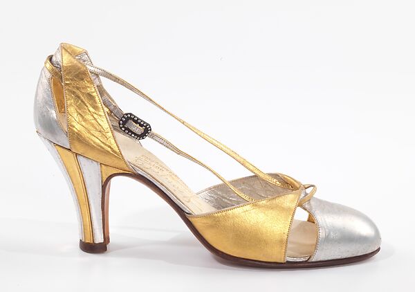 Evening shoes, Georgette of Paris (French), leather, French