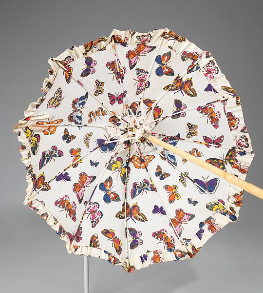 Parasol, Schiaparelli (French, founded 1927), cotton, wood, French