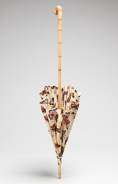 Parasol, Schiaparelli (French, founded 1927), cotton, wood, French