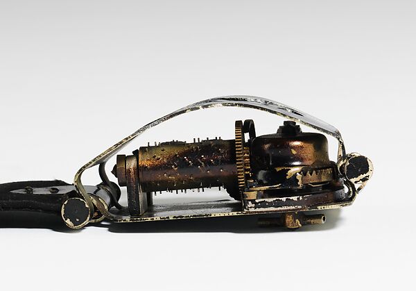 Evening belt, Schiaparelli (French, founded 1927), leather, metal, French