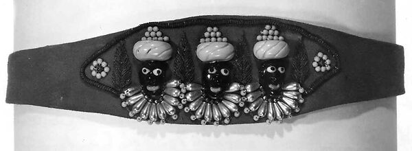 Evening belt, Schiaparelli (French, founded 1927), leather, metal, glass, French