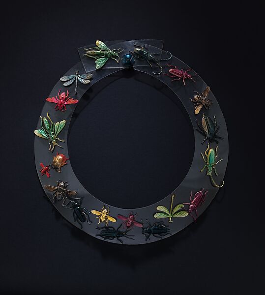 Necklace, Schiaparelli (French, founded 1927), synthetic, metal, French