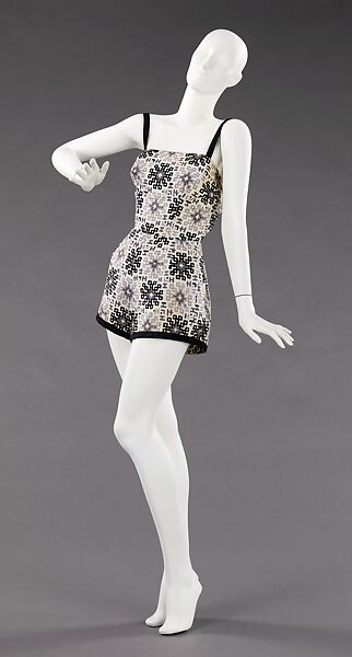 Bathing suit, Carolyn Schnurer (American, born New York, 1908–1998 Palm Beach, Florida), cotton, American 